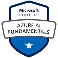 Microsoft Certified: Azure AI Fundamentals badge